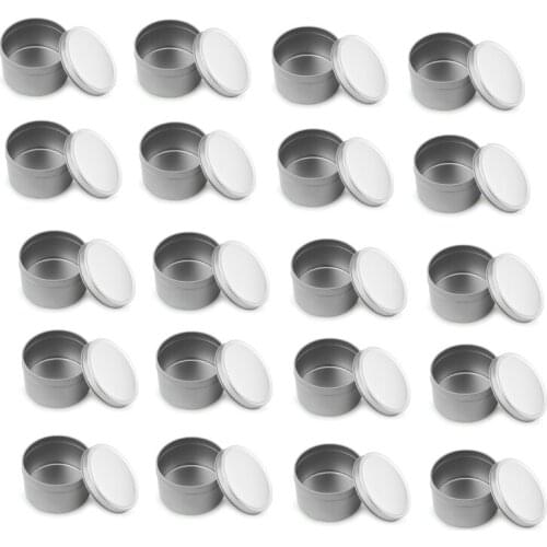 20 Pcs Candle Cans for DIY Candle Making 4 Oz , Round Metal Containers with Slip-on Lids for Candles, Arts & Crafts