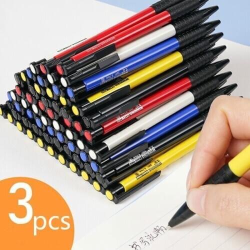 40pcs/box wz-2011 press Ballpoint Pen Black Red Blue students learn to write ballpoint pen 0.7mm office stationery