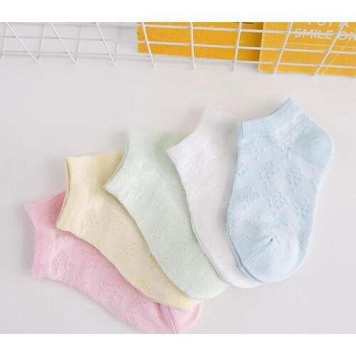 5 Pairs Socks Set New Fashion Spring Summer Soft Cotton Breathable Mesh Baby Toddler Boy Girl Socks