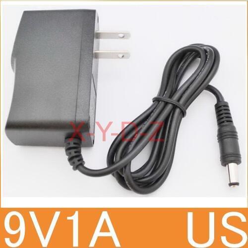 50PCS High quality AC 100V-240V Converter Switching power adapter DC 9V 1A 1000mA Supply US Plug DC 5.5mm x 2.1mm
