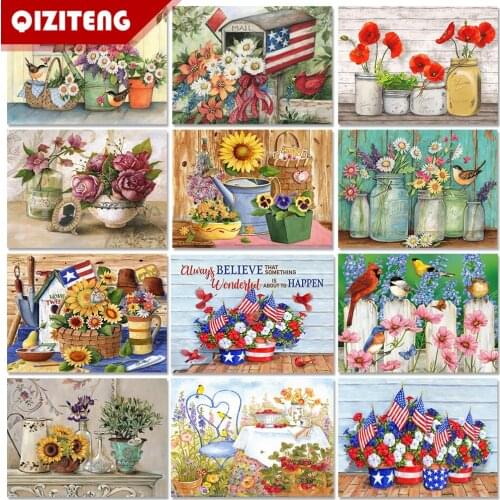 Full Square Diamond Painting Flower 5D Diamond Embroidery Landscape Cross Stitch Mosaic DIY Handmade Home Decoration Gift