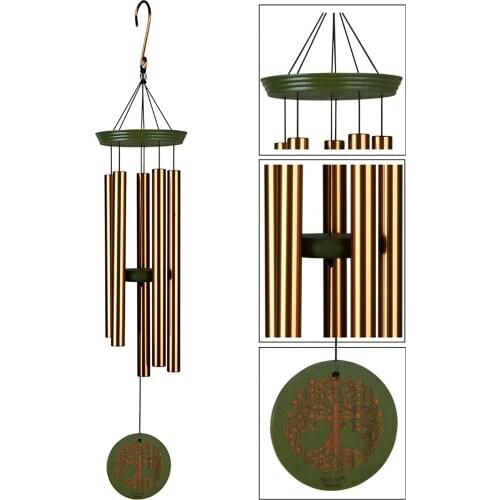Large Memorial Garden Metal Tree Of Life Wind Chime Unique Outdoor Hanging Decoration