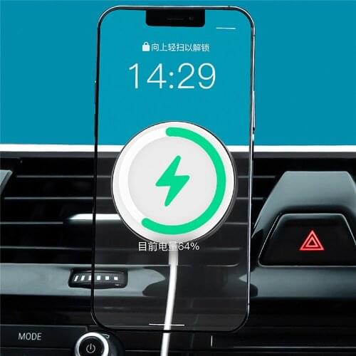 For iPhone 12 Phone Charger Car Magnetic Wireless Charger with Bracket Stand Holder Support Mount for iPhone 12 Phone