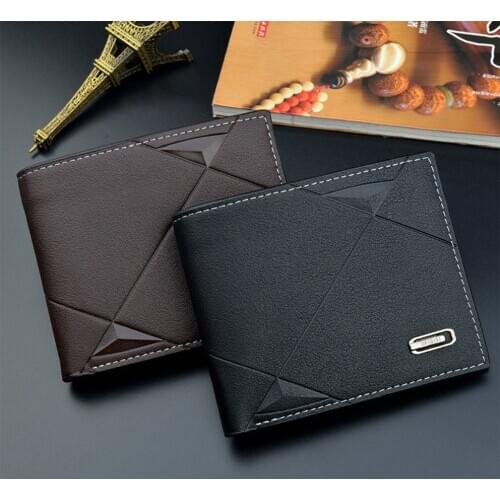 Mens casual Wallets Credit ID Card Holder Wallet Masculina Billetera Hombre Men Short Purse Male Money slim Uomo Porte Slim