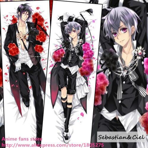 Cool Japan Anime Black Butler Sebastian Michaelis&Ciel Phantomhive Pillowcase decorative Hugging Body Pillow Case
