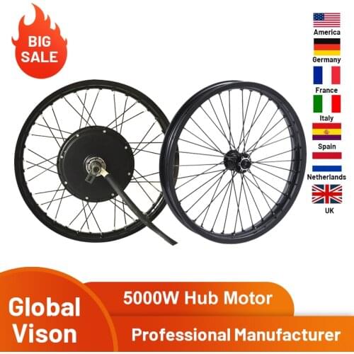 50H QS V3 48v-120v 5000w electric bike hub motor wheel kit macthing with front wheel with hub 20mm e bike kit