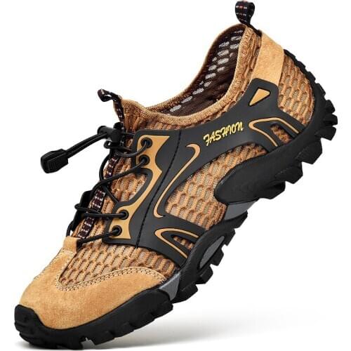 Hiking Shoes Elastic Sneakers Men Outdoor Sports Jogging Sneakers Treking Water Shoes Bending Resistance Comfortable Soft Beach