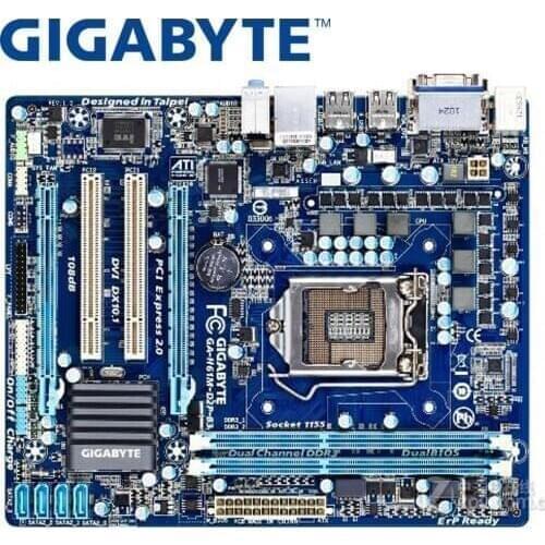 GIGABYTE GA-H61M-D2P-B3 Desktop Motherboard H61 Socket LGA 1155 i3 i5 i7 DDR3 16G uATX Original H61M-D2P-B3 Used Mainboard