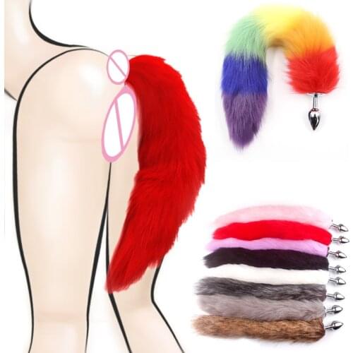 Soft Fox Tail Metal/Silicone Anal Plug Butt Plug Erotic Anus Sex Toys Fetish Animal Roleplay Accessorie Couple Flirting Sex Toys