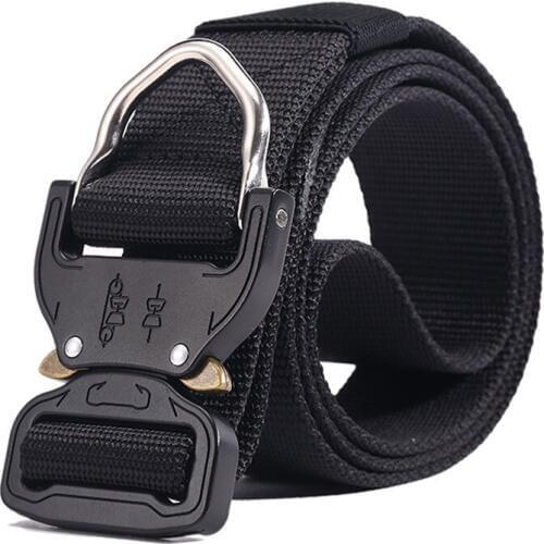 3.8cm Nylon Tactical Belt Military Style Webbing riggers Web Belt with Heavy-Duty Quick-Release Metal Buckle