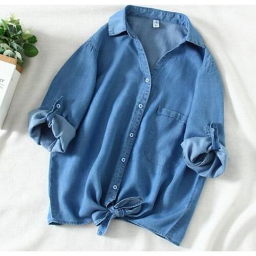 NUFASLOS Womens Denim Shirts