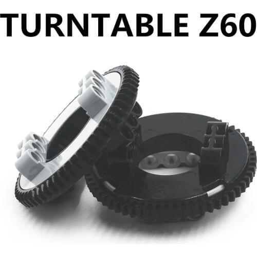Self-Locking Brick MOC Building Blocks Technical Parts 2pcs Technical TURNTABLE Z60 compatible with lego for Kids Boys Toy