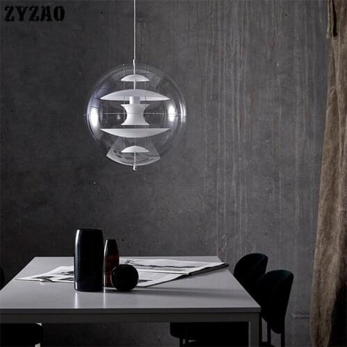 Nordic Acryl Globe Glass Designer LED Pendant Lamp Dining Room Led Glass Lights Home Decor Pendant Lights for Living Room Foyer