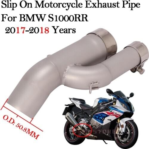Slip On For BMW S1000RR 2017 2018 Escape Tube Full System Motorcycle Middle Connecting Link Pipe Motor Exhaust Modified Muffler