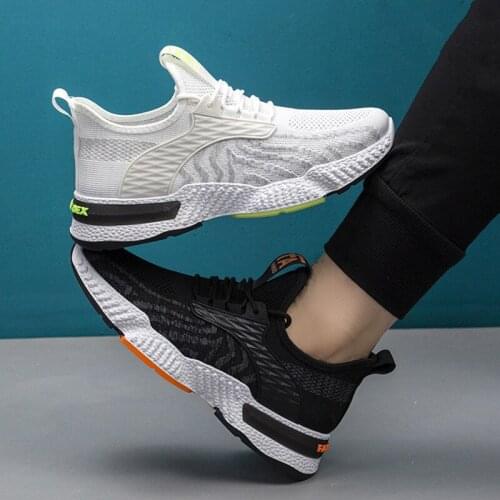 Fei woven wear-resistant tide shoes student front lace casual running shoes mens shoes autumn 2021 new