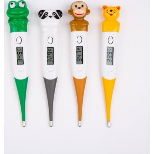 Cute Pet Digital Led Thermometer Waterproof Cartoons Veterinary Body Thermometer For Dogs Horse Cats Pigs Sheep