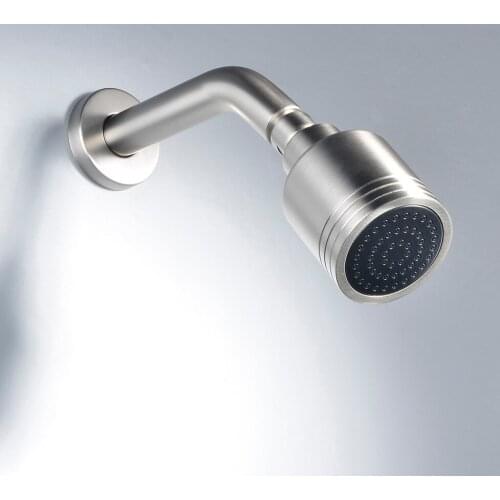 SHAMANDA 6-Inch Shower Arm with Flange, Wall Mounted Replacement Extension Tube for Fixed Shower Head,Brushed Nickel/Matte Black