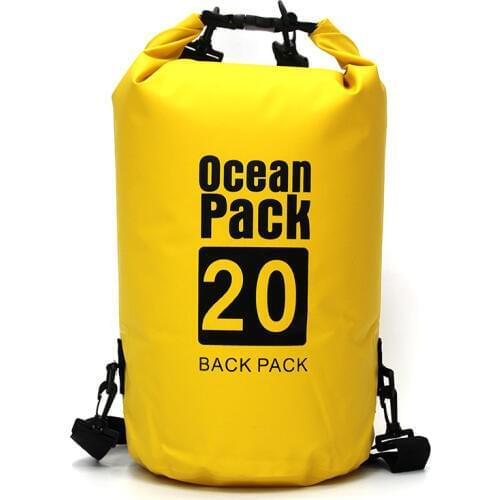 15/20/30L Ultralight Swimming Bag Dry Outdoor PVC Kayaking Storage Drifting Waterproof Rafting Bags Dry bucket double shoulder