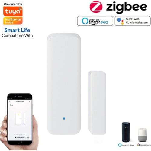 TUYA Zigbee3.0 Smart Window Door Sensor Smart Home Wireless Connection Multifunction For Smartthings Echo Hub SmartLife App