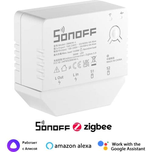 SONOFF ZigBee ZBMINI MINI Smart DIY Switch 2-Way Control Timer Home Automation for eWelink APP Compatible with Alexa Google Home