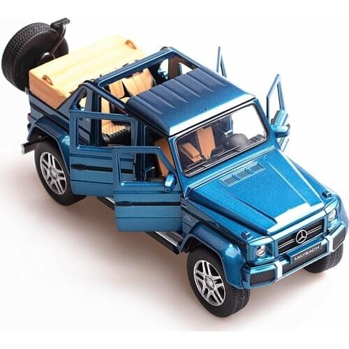 Boxed) Maybach G650 Car Model Alloy Acousto-Optic Pull Back Car Toy off-Road Vehicle Foreign Trade