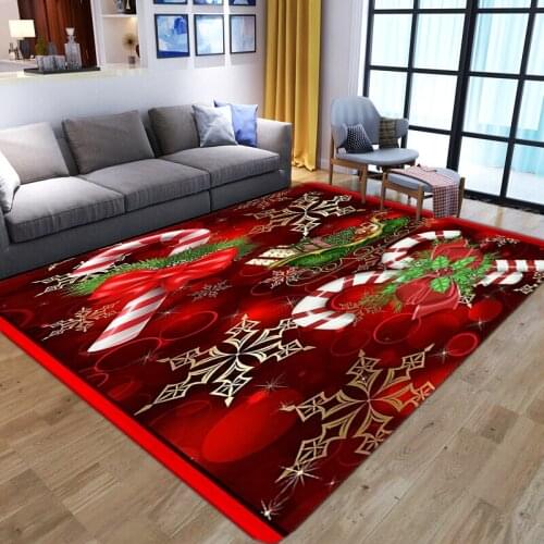 Merry Christmas Carpet for living room Bedroom Nordic New Year Gift Kids Room Bedside Sofa non-slip rug Floor Mat Hallway Carpet