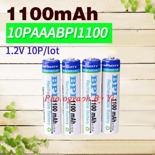 High Capcity 10pcs/lot AAA 1100mAh 1.2V NI-MH battery rechargeable battery