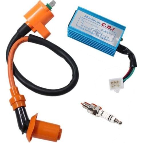 High Performance Racing Ignition Coil + Spark Plug + AC CDI For GY6 50cc 125cc 150cc