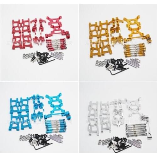 Wltoys 144001 RC Car Metal upgrade parts Swing arm Steering seat Rear wheel seat Type C seat Pull rod Shock absorber board etc