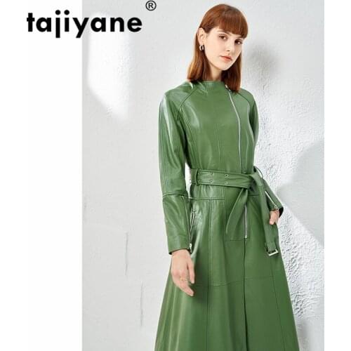 100% Leather Genuine Jacket Women Winter Clothes 2021 Montone Long Sheepskin Coat Female Real Leather Windbreaker 9707