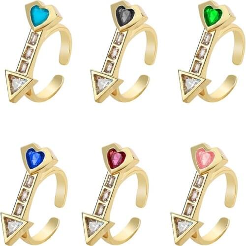 Hot Salling Geometric Arrow Opening Adjustable Ring For Women 2021 New Style Fashion Jewelry Party Gift