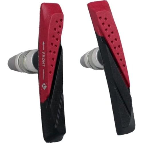 1set New Durable Bicycle Cycling Bike V Brake Holder Pads Shoes Blocks Black rubber Durable pad for long-lasting Performance