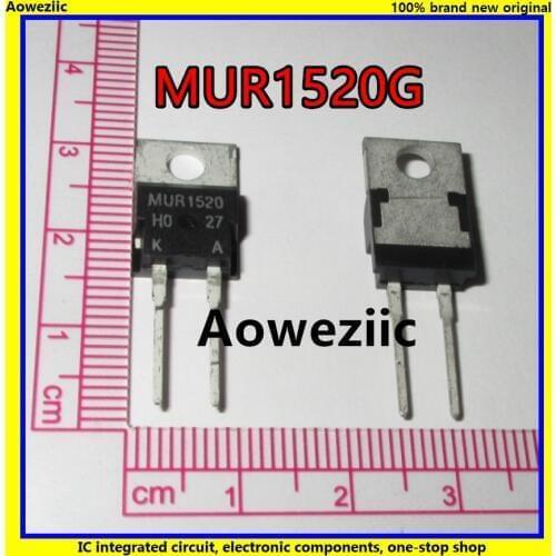 10Pcs/Lot MUR1520G MUR1520 1520 TO220-2 DIODE GEN PURP 200V 15A New Original Product