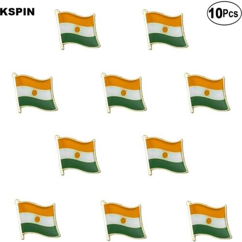 Niger Flag Lapel Pin Flag badge Brooch Pins Badges 10Pcs a Lot