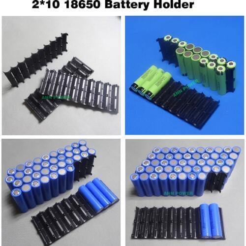 18650 battery holder Cylindrical cell 2*10 plastic holder 18650 lithium ion battery bracket plastic case 2P10S 3P10S 4P10S 5P10S