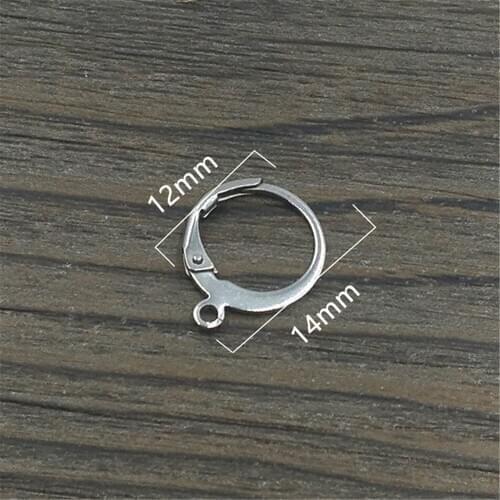 20pcs/lot 14x12mm Stainless Steel French Earring Hooks Wire Settings Base Settings Jewelry Accessories Whole Sale