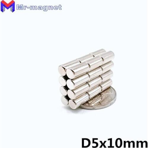 200Pcs 5x10 Magnet Permanent Super Strong Powerful Small Round Magnetic Magnets Disc 5mm x 10mm