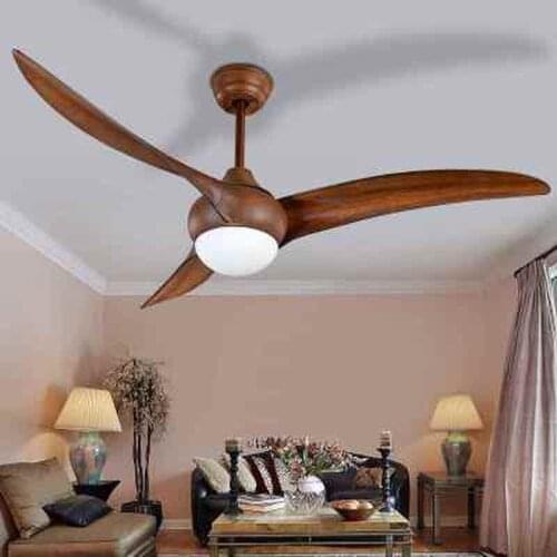 52inch Modern LED Ceiling Fan with Lights Remote Control for Living Room Bedroom Home Loft Industrial Decor Wooden Fan Lamp 220V