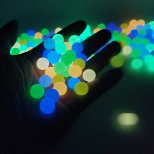 200Pcs 6-12mm Glow In The Dark Acrylic Beads Luminous Round Loose Beads For DIY Jewelry Making Necklace Bracelet Crafts