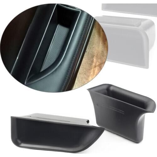 ABS Black Car Front Door Armrest Storage Box Organizer Container Holder For Jaguar XF 2009 2010 2011 2012 2013 2014 Left Drive