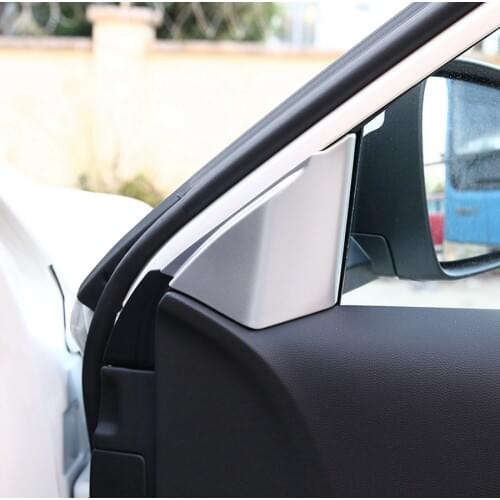 ABS Front Pillar A Triangle Frame protect Cover Trim Matte / Carbon fiber style For Renault Koleos 2017 2018 Only