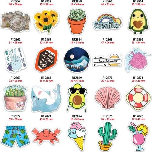 Acrylic Fashion Summer Style Flatback Resin Printed Fruit Cabochon for Hair Bows Bow-knots Planar Resin Crafts