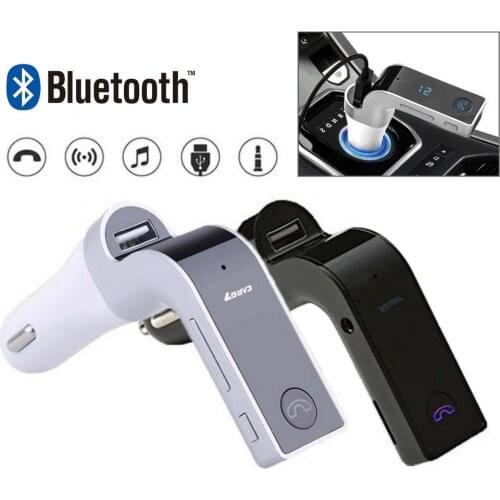 Car Kit Bluetooth Handsfree FM Transmitter Cigarette Lighter Type Radio MP3 Player USB Charger Car Accessories Support U Disk