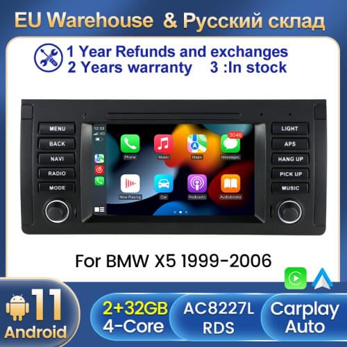 Android System Car Multimedia Player GPS Navigation For BMW E39 E53 M5 1995-2003 Radio Stereo BT Wifi Head Unit SWC