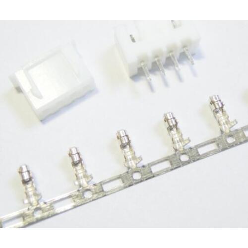 Free Shipping 50 sets 4pin 2.54mm Pitch Terminal / Housing / Pin Header Connector Wire Connectors Adaptor XH-4P Kits