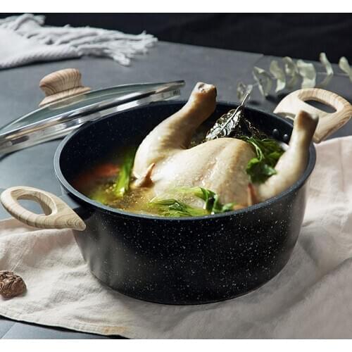 Large Soup Pot With Handle Non-stick Stockpot Household Kitchen Cookware Induction Cooker Stew Pot With Lid