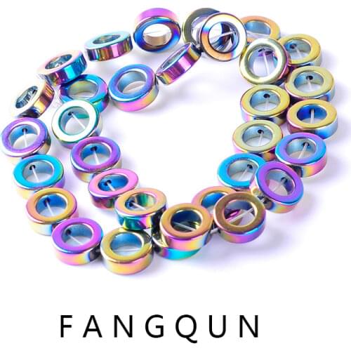 Good quality 3*8.4mm Natural stone Bright Hematite beads Round circle shape Beads for DIY Necklace Bracelet Jewelry Making