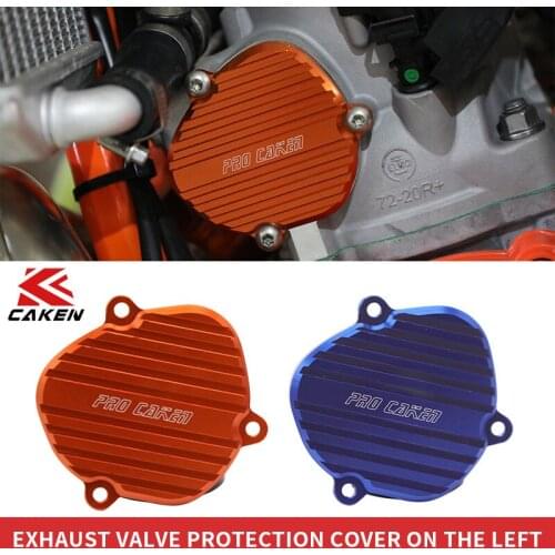 CAKNE Motorcycle Exhaust Control Cover Guard Aluminum alloy protective cover for HUSQVARNA SX XC XCW left engine exhau2007-2021