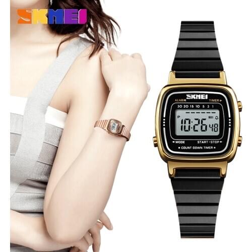 SKMEI Famous Luxury Top Brand Women Watches Waterproof Countdown Led Digital Lady Watch Woman Clock Relogio Feminino Reloj Mujer