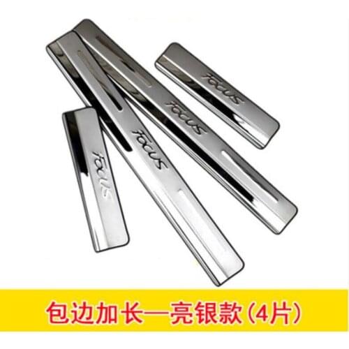 For Ford Focus 2012-2018 welcome pedal retrofit threshold bar stainless steel trim bar Car Styling Accessories